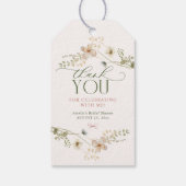 Whimsisches Brautparty "Garden & Bows" Geschenkanhänger (Rückseite)