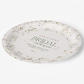 Whimsisches Brautparty "Garden & Bows" Pappteller (Schrägansicht)