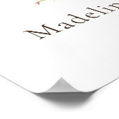 Whimsisches Brautparty in Aquarellfarben Poster (Ecke)