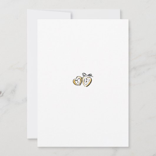 Whimsisches Brautparty mit Handzeichen Einladung (Rückseite)