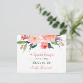 Whimsisches Brautparty Postkarte (Stehend Vorderseite)