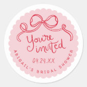 Whimsisches Brautparty Umschlag Aufkleber (Vorderseite)