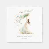 Whimsisches Brautparty vom Markt Serviette (Vorderseite)