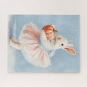 Whimsisches Bunny mit Fall Pumpkin Puzzle (Horizontal)
