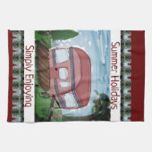 Whimsisches Camping Geschirrtuch (Horizontal)