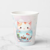 Whimsisches Cat Adventure Pappbecher (Vorderseite)