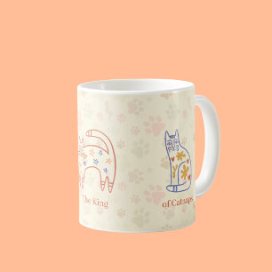 Whimsisches Cat Art Muster Kaffeetasse