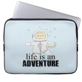 Whimsisches Cat Astronaut Life Adventure Laptopschutzhülle (Vorderseite)