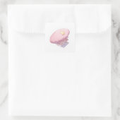Whimsisches Charming Art Quadratischer Aufkleber (Tasche)