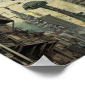 Whimsisches Comic Vignettes Collage Poster (Ecke)