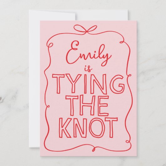 Whimsisches Coquette-Bugkon-Brautparty Einladung (Vorderseite)