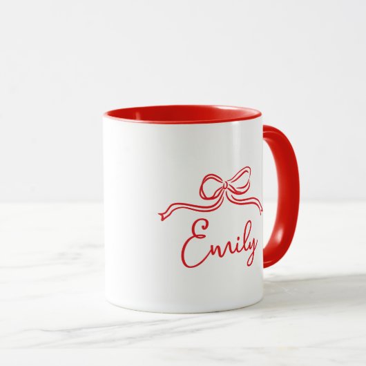 Whimsisches Coquette-Bugkon-Brautparty Tasse (VorderseiteRechts)