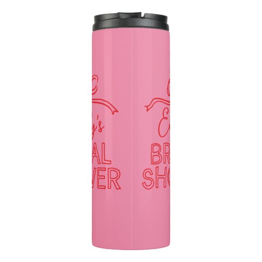 Whimsisches Coquette-Bugkon-Brautparty Thermosbecher (Rückseite)