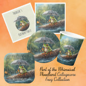 Whimsisches Cotattcore Frosch Birthday Foto Party Einladung