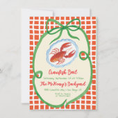 Whimsisches Crawfish Boil Party Einladung (Vorderseite)