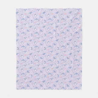 Whimsisches Dolphin-Muster in Lila und rosa Fleecedecke