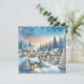 Whimsisches Dorf Personalisierten Weihnachten (Stehend Vorderseite)