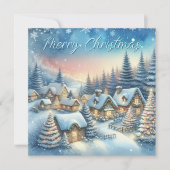 Whimsisches Dorf Personalisierten Weihnachten (Vorderseite)