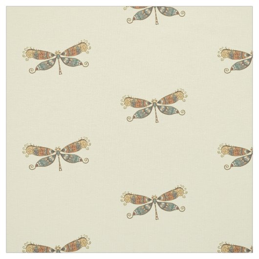 Whimsisches Dragonfly-Muster Stoff (Muster)