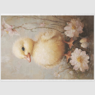 Whimsisches Duckeln mit Blume Decoupage Seidenpapier