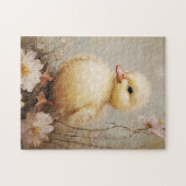 Whimsisches Duckeln mit Blume Frühlingskunst Puzzle (Horizontal)