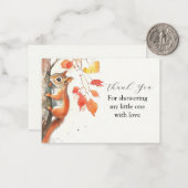 Whimsisches Eichhörnchen Danke Mitteilungskarte (Vorderseite/Rückseite Beispiel)