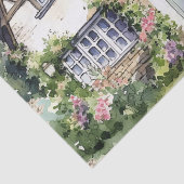 Whimsisches Englisch gepflasterte Hütte Alter Buch Seidenpapier (Detail)