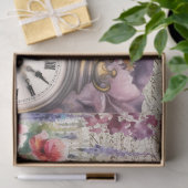 Whimsisches Englisch Hütte House Blume beobachten Seidenpapier (Geschenk)