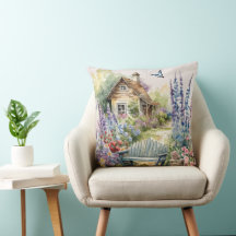 Whimsisches Englisch Hütte House Blumengarten