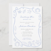 Whimsisches etwas Blau, bevor ich Brautparty Einladung (Vorderseite)