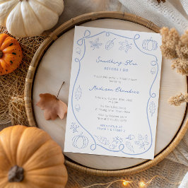 Whimsisches etwas Blau, bevor ich Brautparty Einladung