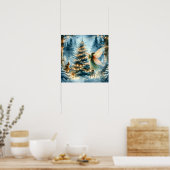 Whimsisches Fairies im Winter Wonderland Poster (Küche)