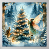 Whimsisches Fairies im Winter Wonderland Poster (Vorne)