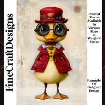 Whimsisches Fantasy Steampunk Duckling L7 Decoupag