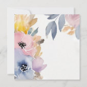 Whimsisches farbenfrohe Liebe Blüte Brautparty Einladung (Rückseite)