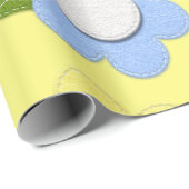 Whimsisches Felt Style Blume Hübsch Geschenkpapier (Rolleneckpunkt)