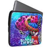 Whimsisches Fischtrio Pisces Nautic Personalisiert Laptopschutzhülle (Vorne Rechts)