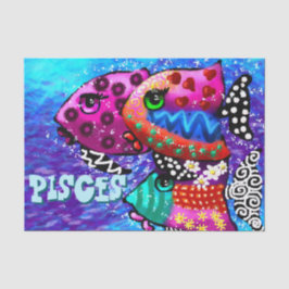 Whimsisches Fischtrio pisces Personalisierte Decou Seidenpapier