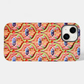 Whimsisches florales Jugendstil-Muster Case-Mate iPhone Hülle (Rückseite (Horizontal))