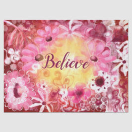 Whimsisches, florales Rosa Blume Decoupage Seidenpapier