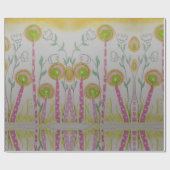 Whimsisches Flower Wrapping Paper Geschenkpapier (Flach)