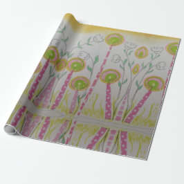 Whimsisches Flower Wrapping Paper Geschenkpapier