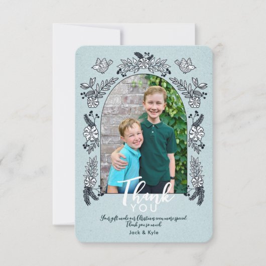 Whimsisches Foto Arch Blume Weihnachten Danke C (Vorderseite)