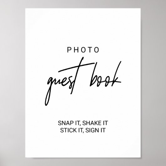 Whimsisches Foto-Gästebuch Poster (Vorne)