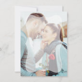 Whimsisches Foto Kalligrafie Probe Abendessen Einladung (Rückseite)