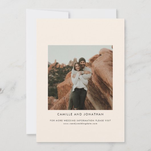 Whimsisches Foto Save the Date (Rückseite)