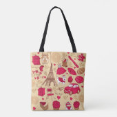 Whimsisches französisches Design-Tasche Tasche (Rückseite)