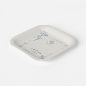 Whimsisches französisches Vergnügen-Hand-Engagemen Pappteller (Gewinkelt)