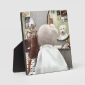 Whimsisches Friseursalon Fotoplatte (Vorderseite)