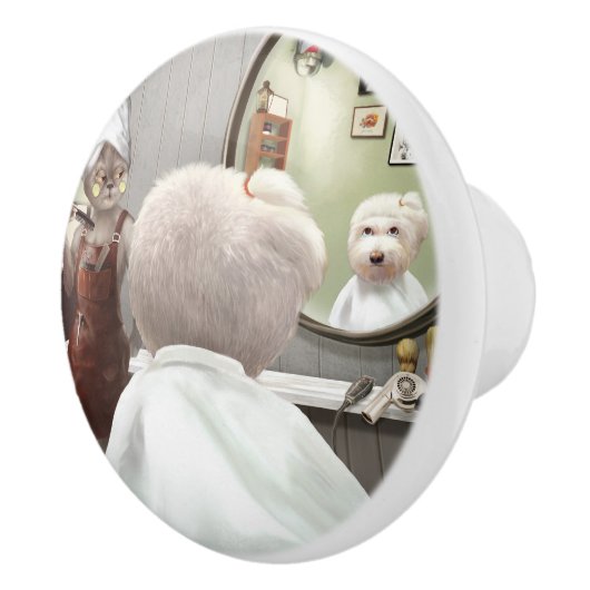 Whimsisches Friseursalon Keramikknauf (Rechts)